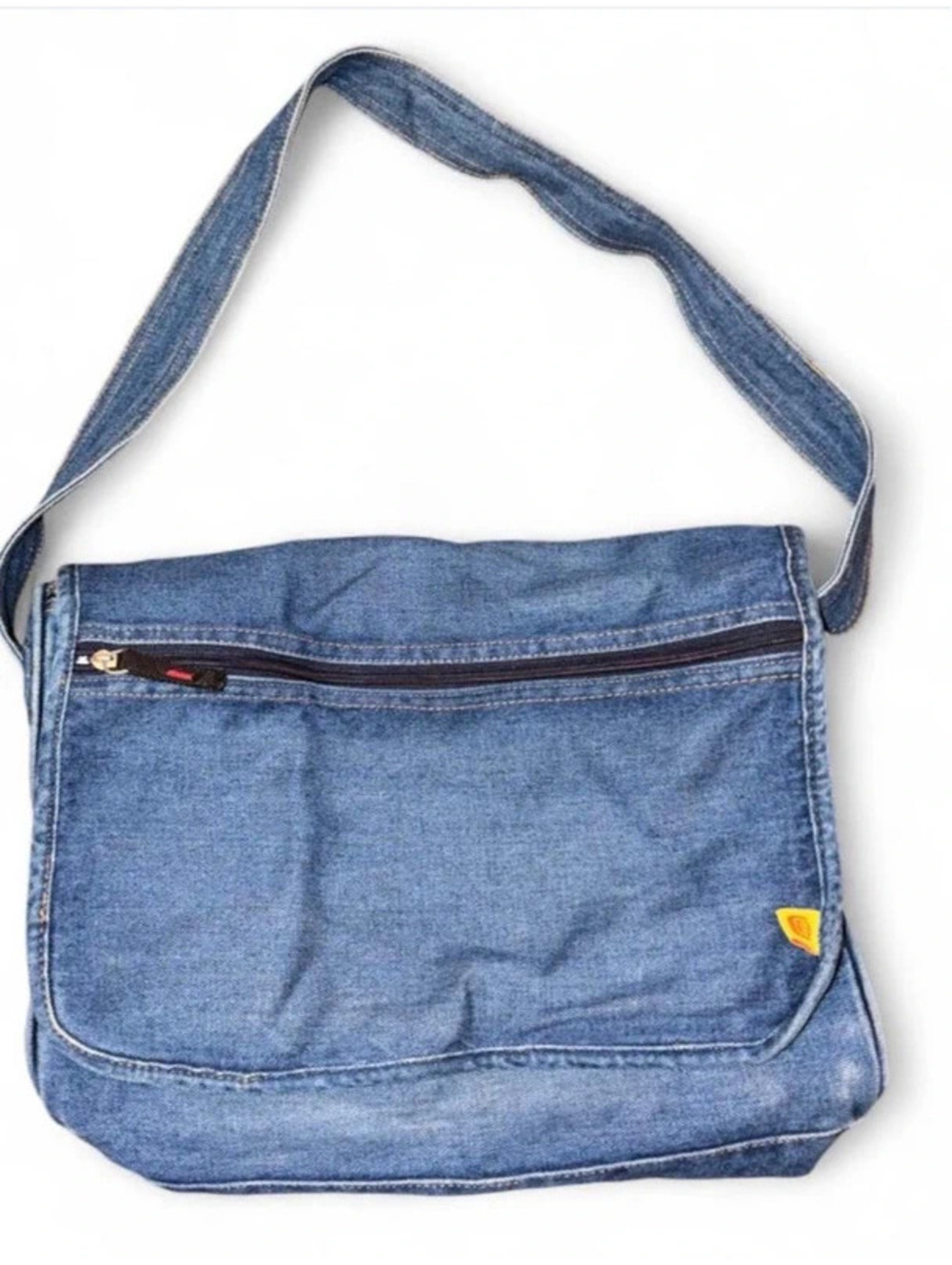Vintage Y2K Denim Messenger Crossbody Bag